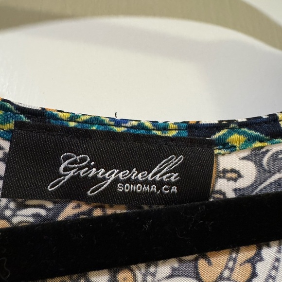 NWOT 3/4 sleeve Multicolor Patterned Maxi Dress size large - Picture 6 of 6